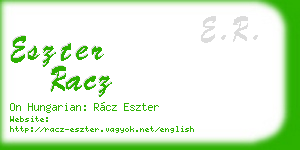 eszter racz business card